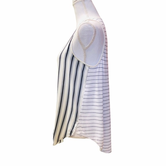 LOFT - WOMENS NAVY & WHITE STRIPED TANK SZ S - Picture 2 of 8